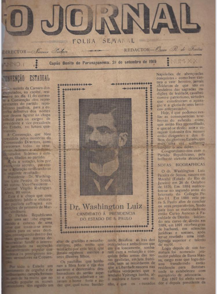 O Expresso na História traz O Jornal de 21 de setembro de 1919 - Jornal ...